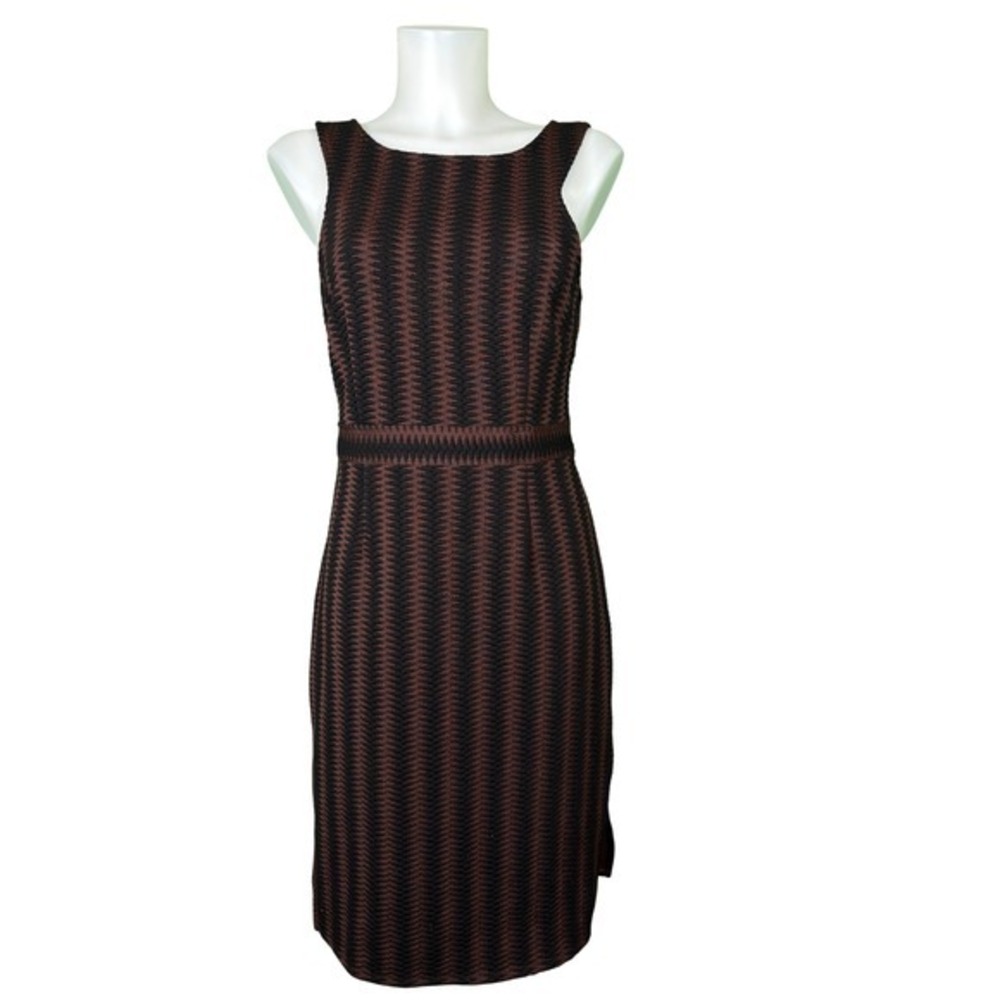 Maeve Anthropologie- Black & Brown Knit Dress Sleeveless - Size M - Picture 5 of 11